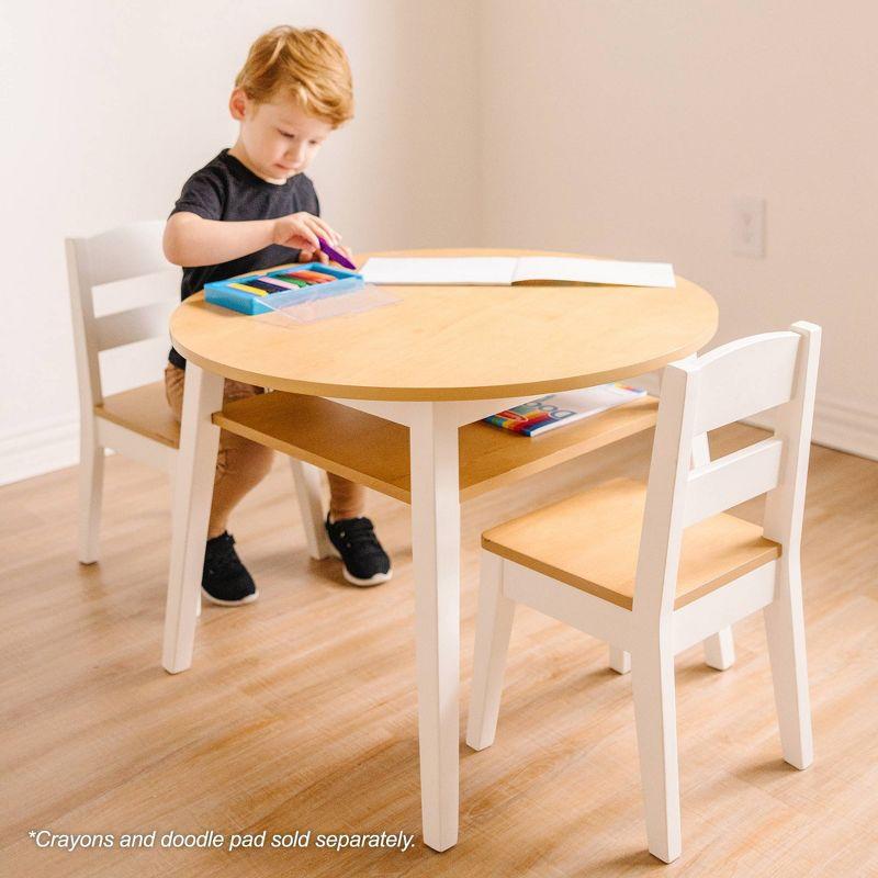 Melissa & Doug Wooden Round Table & Chairs Set