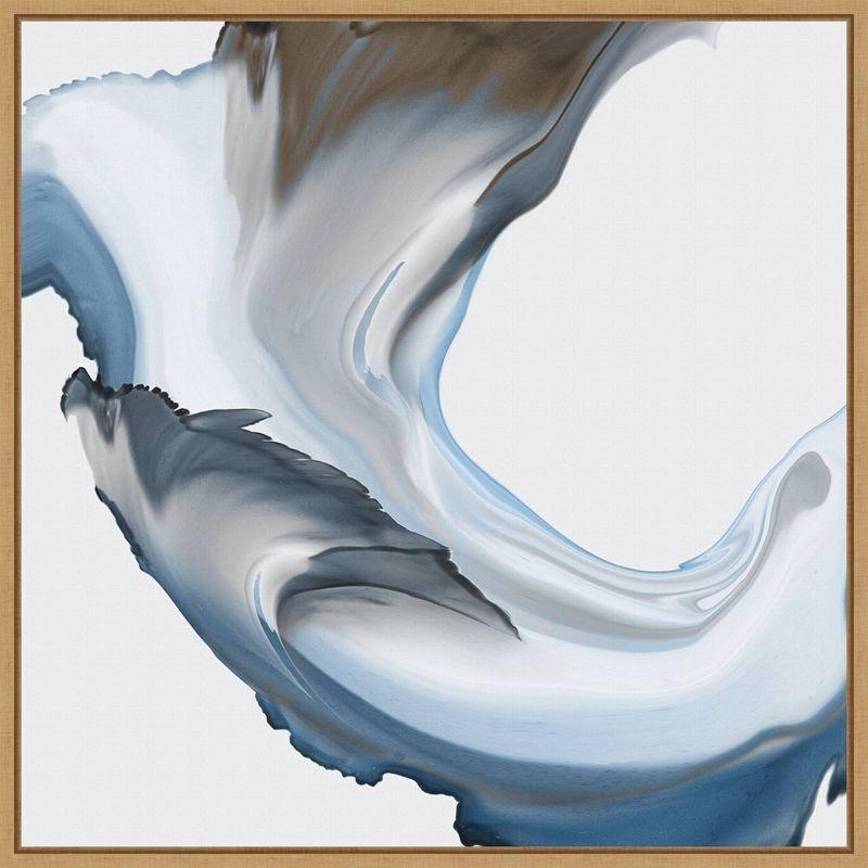 Amanti Art Liquid Blue Motion II by Alex Black Framed Wall Art Print