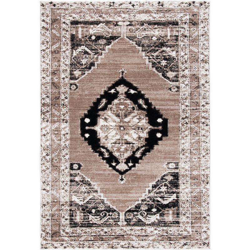 Vintage Hamadan VTH228 Power Loomed Indoor Area Rug - Brown/Ivory - 4'x6' - Safavieh