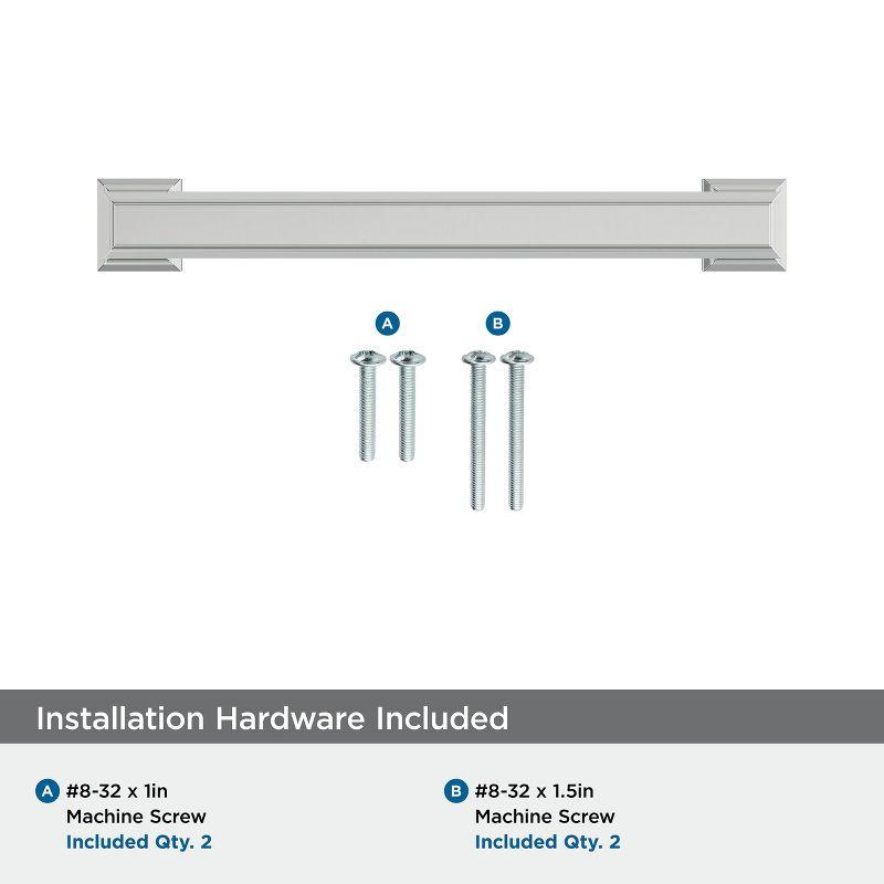 Amerock Appoint 5-1/16 inch (128mm) Center-to-Center Polished Chrome Cabinet Pull
