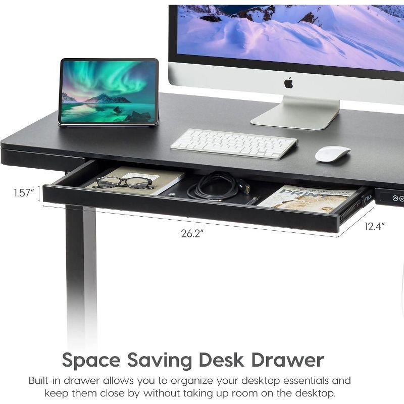 Adjustable Glass Top Metal Base Standing Desk