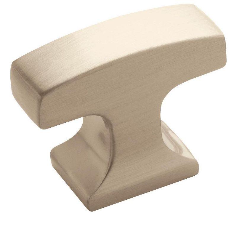 Brushed Nickel T-Handle Cabinet Knob with Mounting Hardware