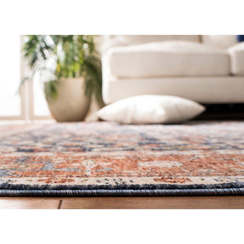 Heirloom HRL703 Power Loomed Runner Rug - Navy/Beige - 2'x8' - Safavieh.
