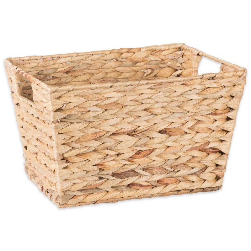 Design Imports Set of 3 Water Hyacinth Baskets Natural