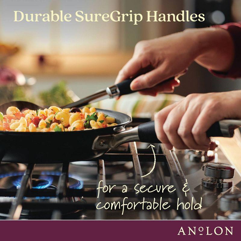 Anolon Advanced Home Hard Anodized Nonstick Frying Pan Set, 10.25 Inch And 12.75 Inch, 2-Piece