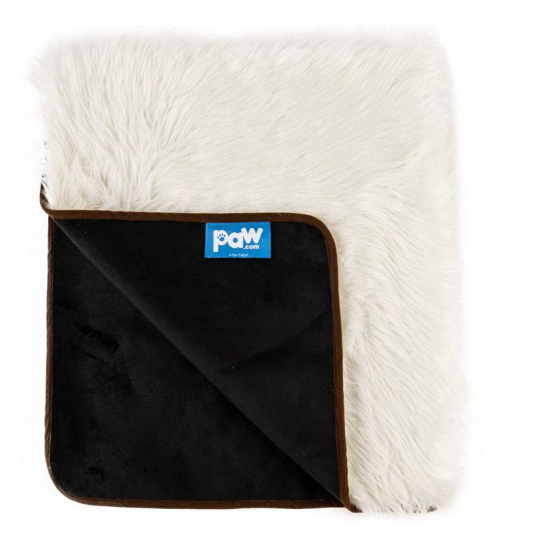 Polar White Faux Fur Waterproof Pet Throw Blanket