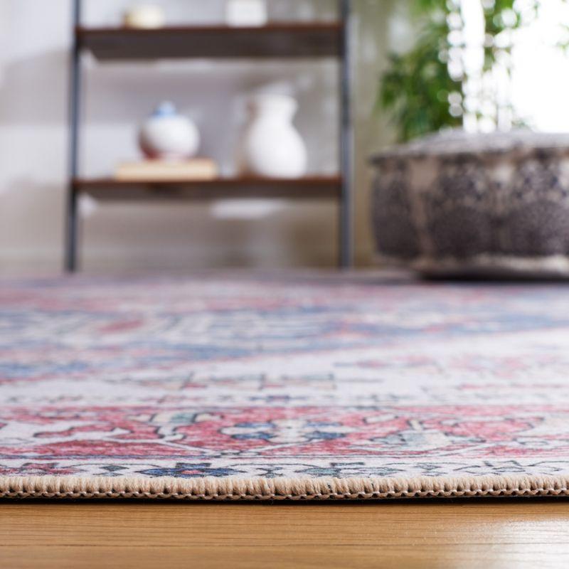 Tucson Vintage Persian TSN102 Power Loomed Machine Washable Skid-Resistant Indoor Area Rug - Navy/Red - 8'x10' - Safavieh