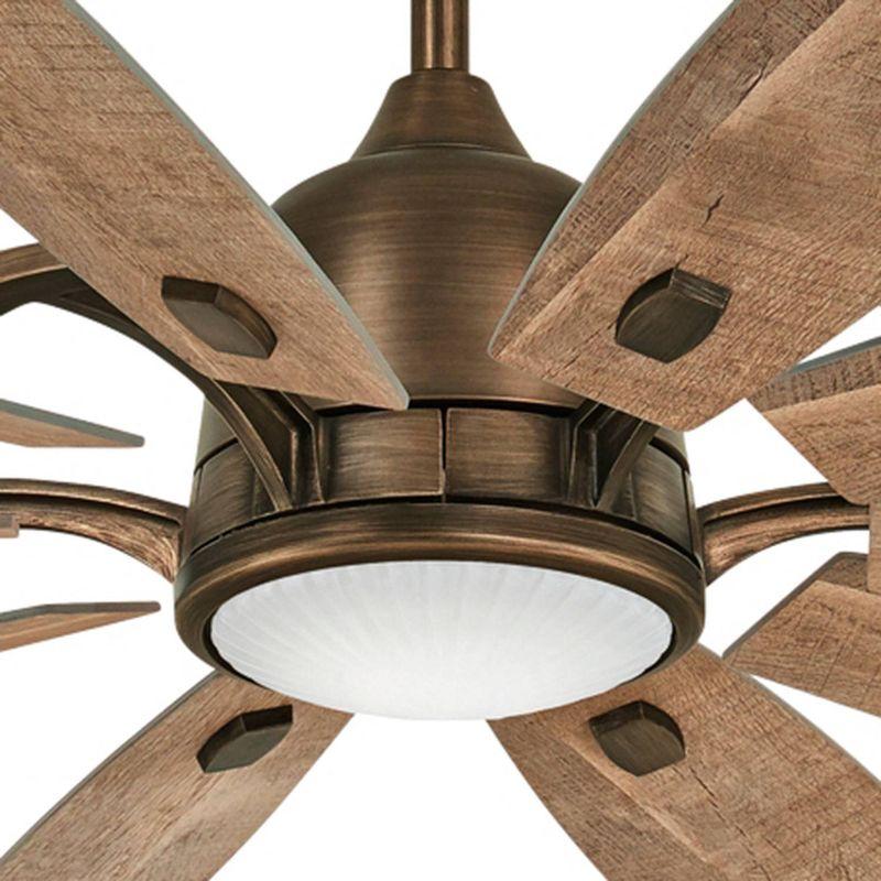 65" Barn 10 - Blade LED Smart Standard Ceiling Fan with Remote Control and Light Kit Included