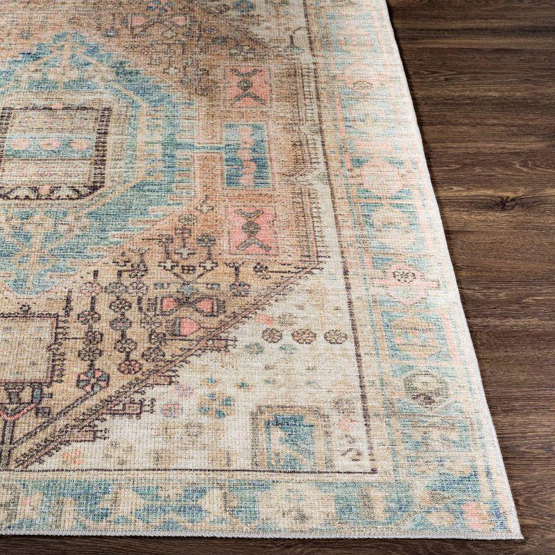 2'7"x7'3" Alanya Traditional Machine Washable Rug Blue - Artistic Weavers: Pet Friendly, Flat Pile, Indoor Use