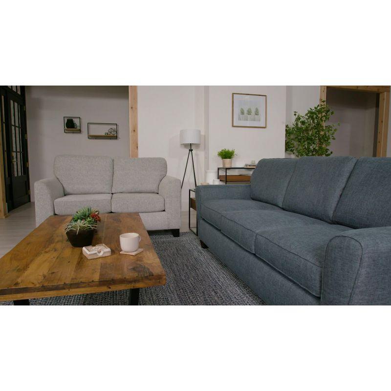 76” Brynn Upholstered Square Arm Sofa with Buttonless Tufting - Brookside Home