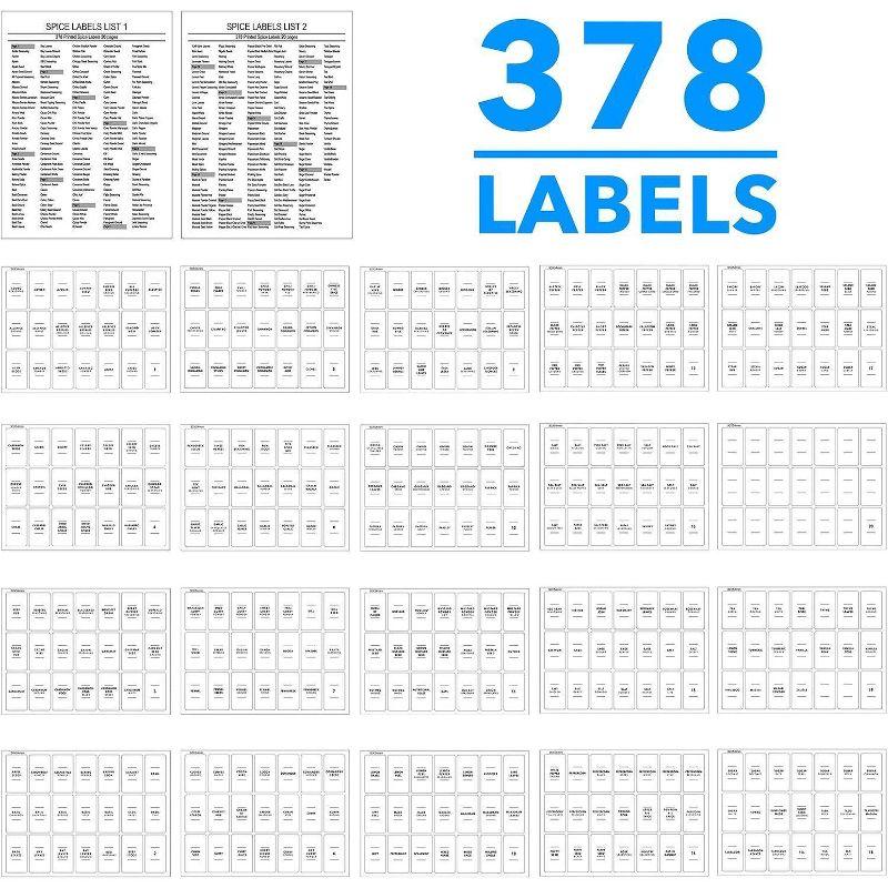 SpaceAid 24-Piece Spice Jar Set with Bamboo Lids and Labels, Empty 4oz Glass Bottles, Minimalist Farmhouse Style Stickers, Funnel, and Seasoning Containers for Spice Racks, Cabinets, and Drawers