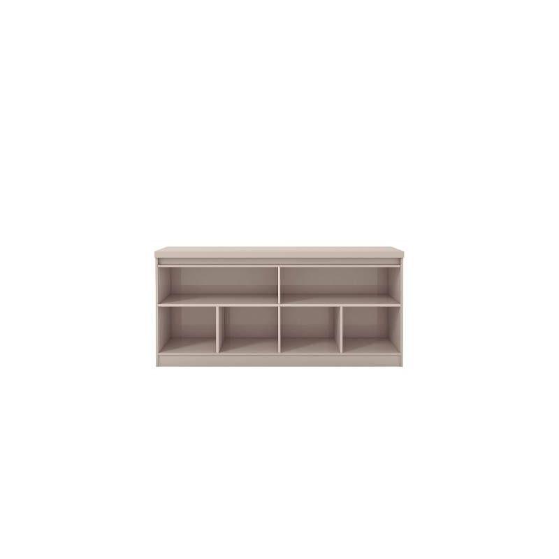 Manhattan Comfort 62.99" Viennese 6 Shelves Buffet Cabinet Off White: Modern Painted Wood Composite Sideboard