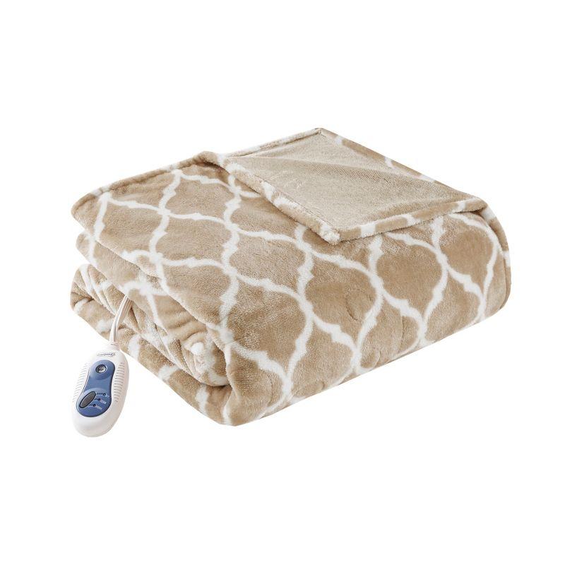 Beautyrest Heated Ogee Oversized Throw