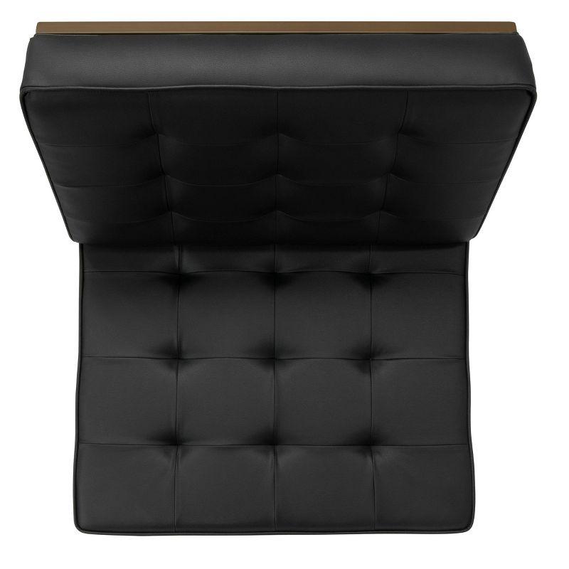 Ashlar Bonded Leather Tufted Chair - Studio Designs Home