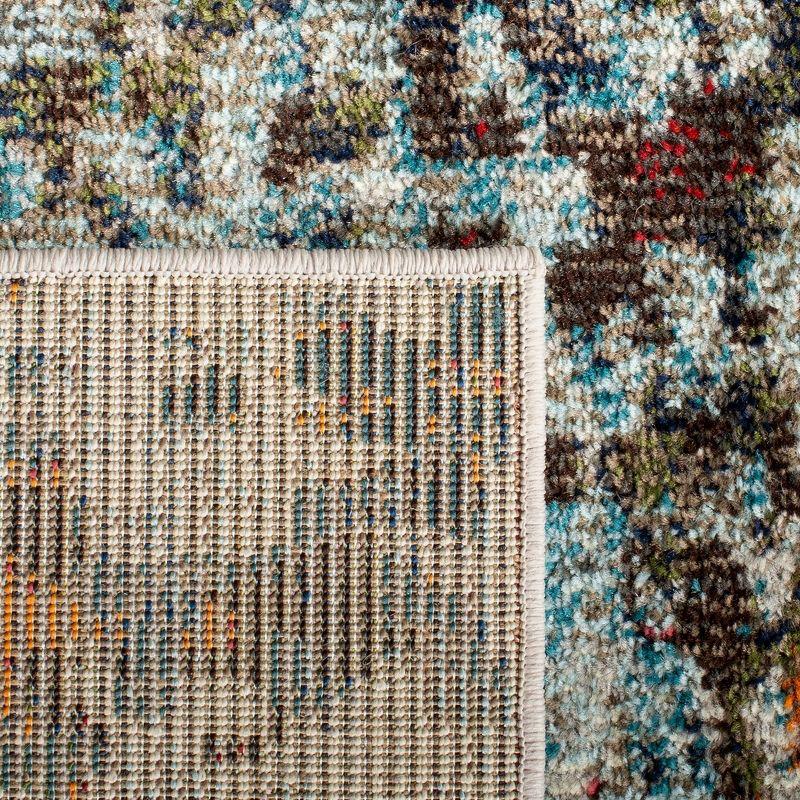 Madison MAD471 Power Loomed Indoor Area Rug - Grey/Blue - 6'7"x6'7" - Safavieh