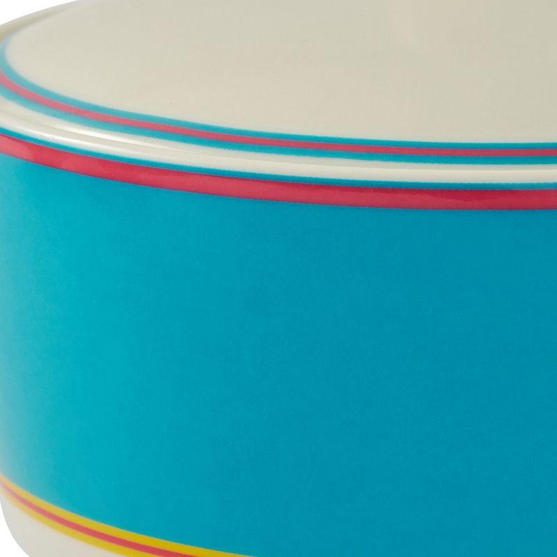 Kit Kemp by Spode Calypso 12oz Sugar Bowl with Lid, Vibrant Colors, Porcelain, Dishwasher and Microwave Safe, For Tea and Coffee, Fabulous Gift