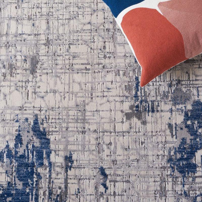 Meadow 100 MDW178 Power Loomed Indoor Area Rug - Ivory Grey/Blue - 9'x12' - Safavieh