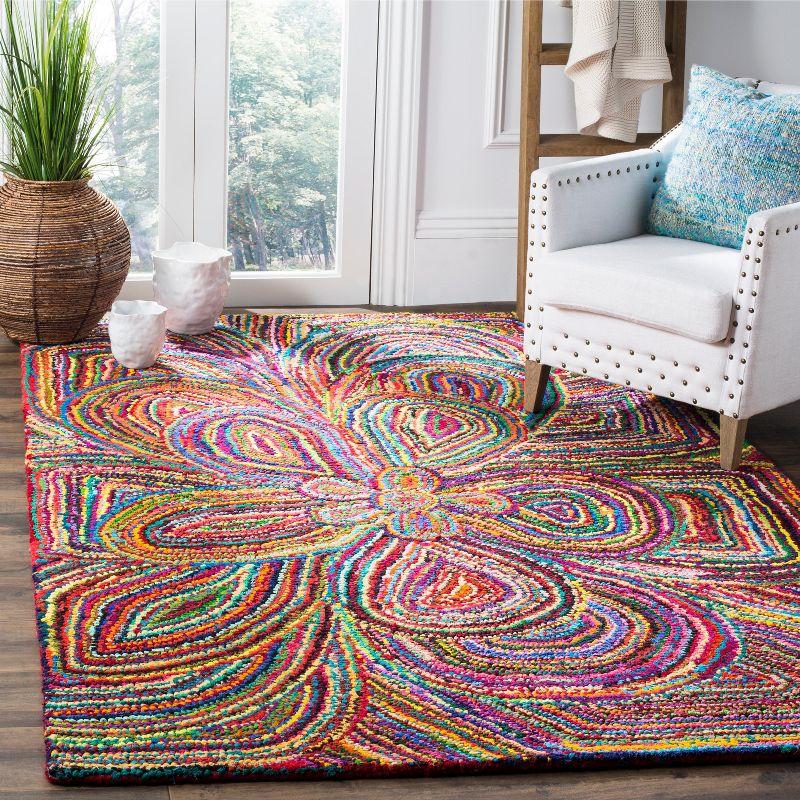 Brilliant Nantucket Hand-Tufted 8' x 10' Multicolor Cotton Area Rug