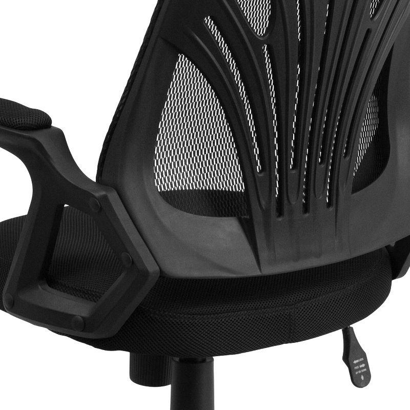 Flash Furniture Mid-Back Designer Mesh Swivel Task Office Chair with Open Arms