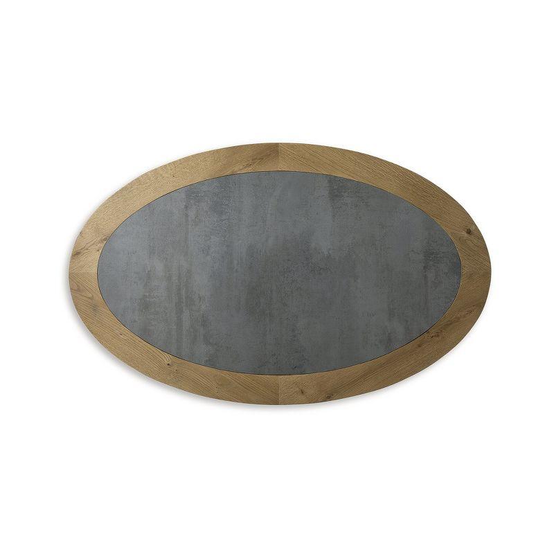 Signature Design by Ashley Brinstead Modern Coffee Table with Faux Cement Melamine Top, Light Brown