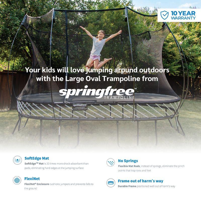 SpringfreeTrampoline Springfree Trampoline Kids Outdoor Large Oval 8 x 13' Trampoline with Enclosure