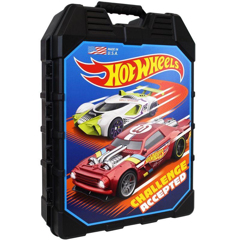 Bright Blue Plastic Hot Wheels 48 Car Carry Case