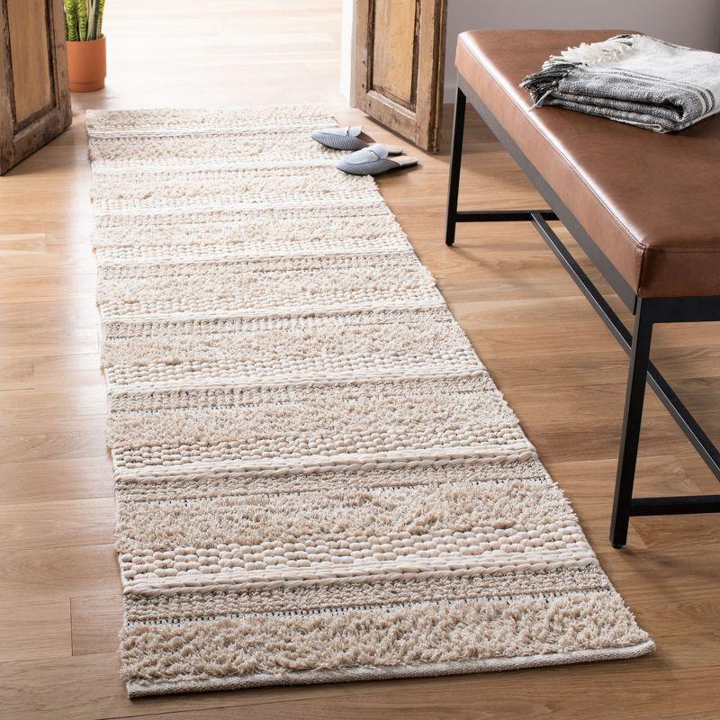 Natura NAT929 Power Loomed Runner Rug - Grey/Ivory - 2'3"x9' - Safavieh.