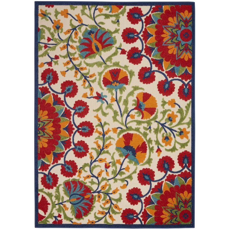 Nourison Aloha Transitional Floral Outdoor Rug