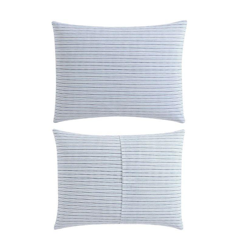 Eddie Bauer Eddie Bauer Ticking Stripe Navy Cotton Percale Duvet Cover Set