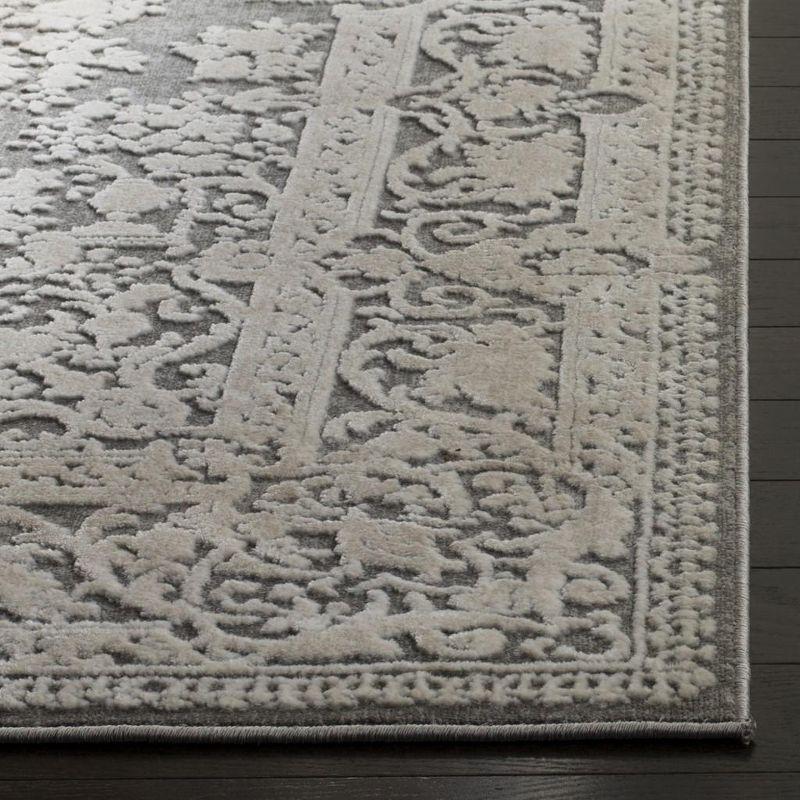 Reflection RFT664 Power Loomed Indoor Runner Rug - 2'3"x12' - Dark Grey/Cream - Safavieh