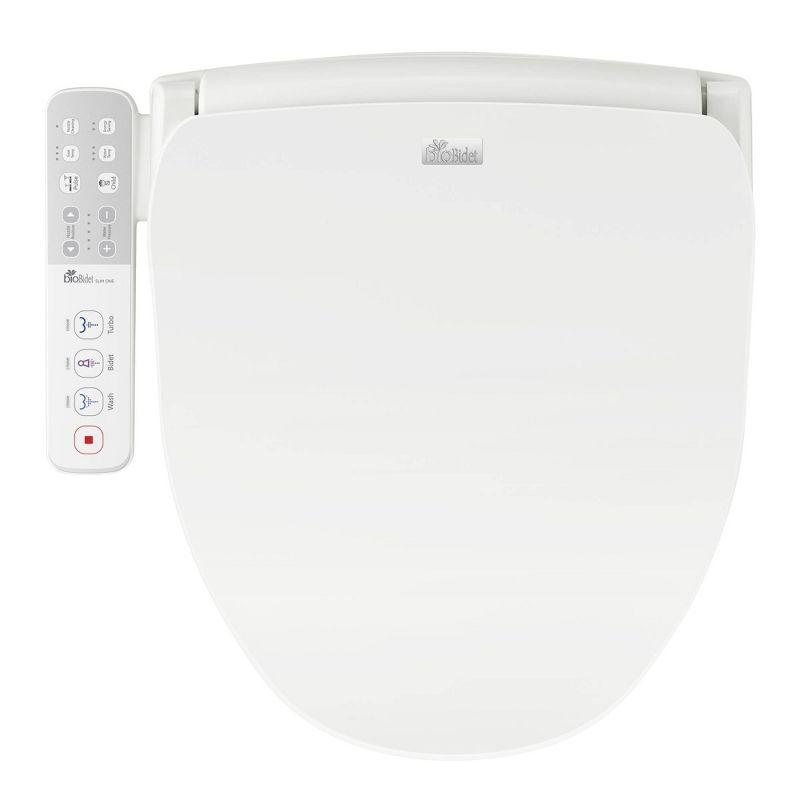 Slim White Heated Bidet Toilet Seat with Night Light