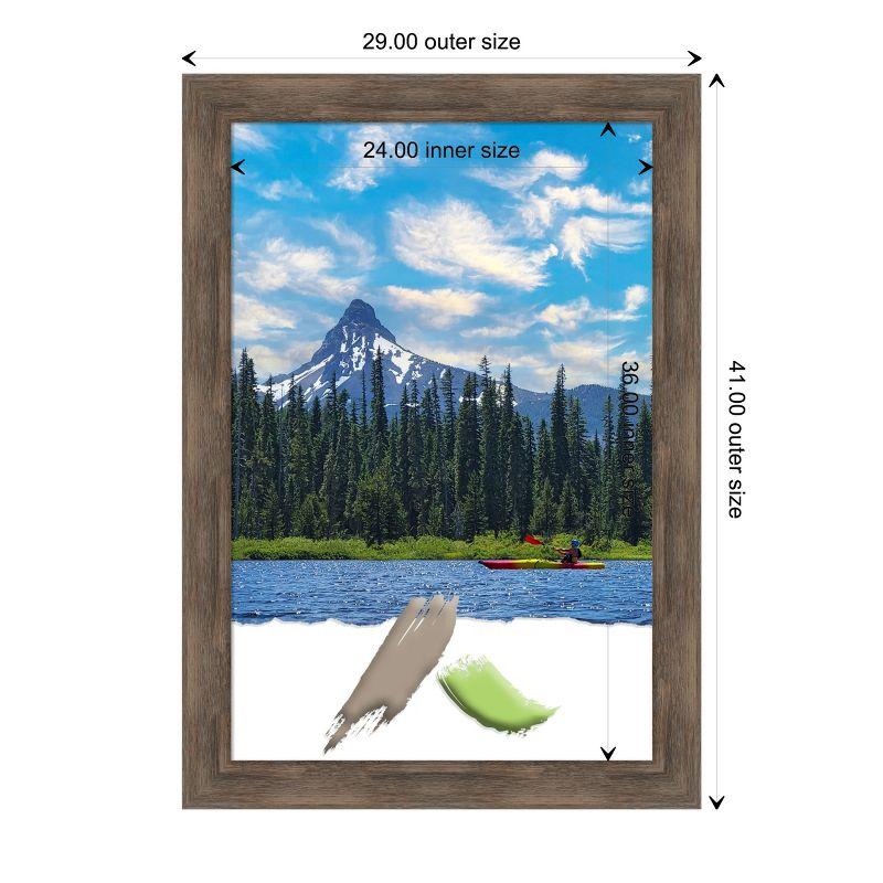 Hardwood Mocha Matte Finish Rectangular Wall Picture Frame