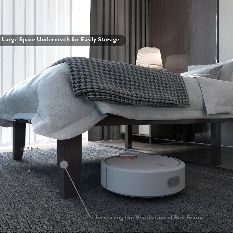 Blooming Espresso Twin Size Solid Wood Platform Bed Frame, 14-Inch Height With Slat Support