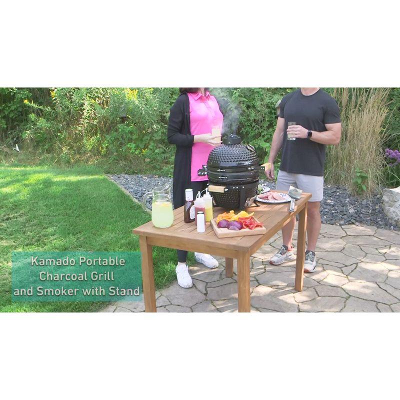 Tabletop Mullite Kamado Grill with Stand