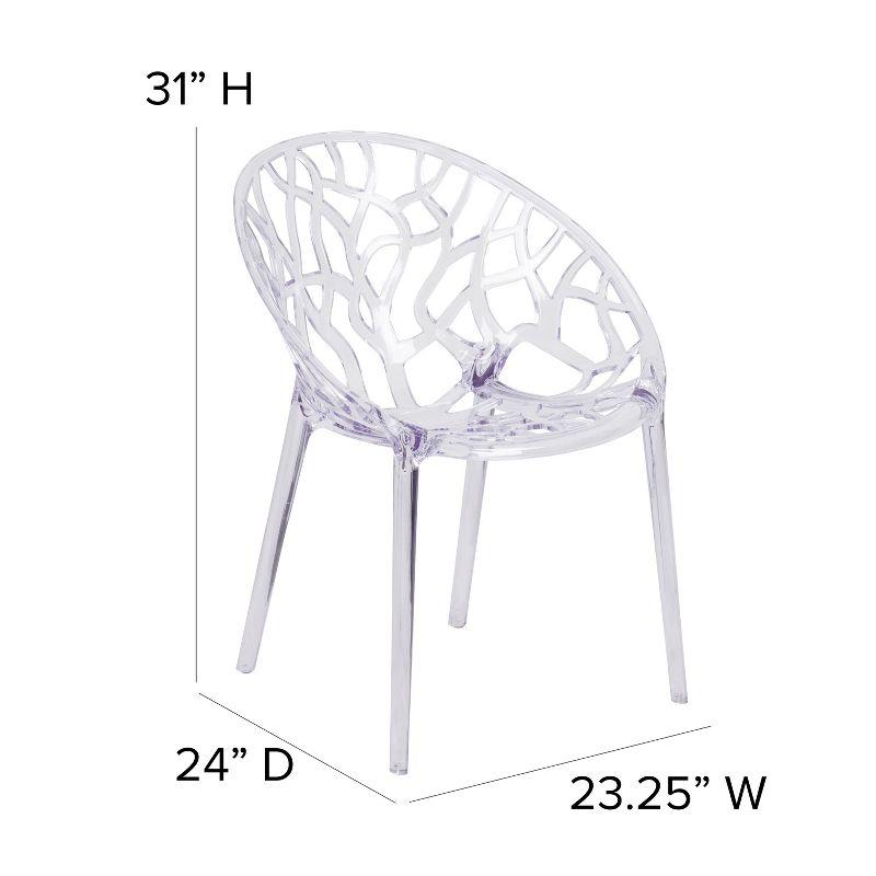 Flash Furniture Specter Series Transparent Stacking Side Chair