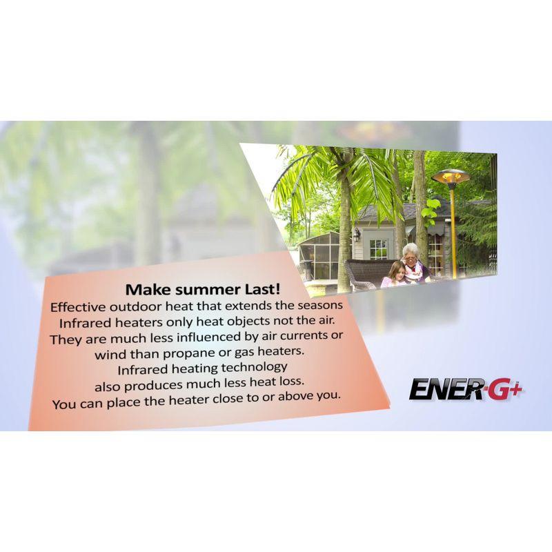 Infrared Electric Bistro Table Outdoor Heater - Black - EnerG+