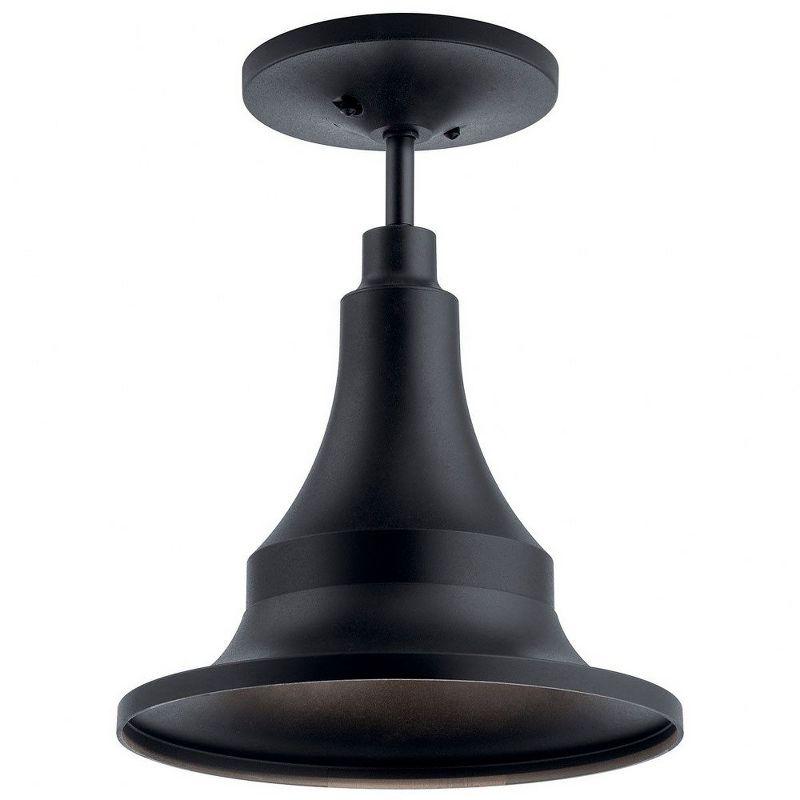 Hampshire 13.25 inch 1 Light Medium Outdoor Pendant/Semi Flush in Textured Black