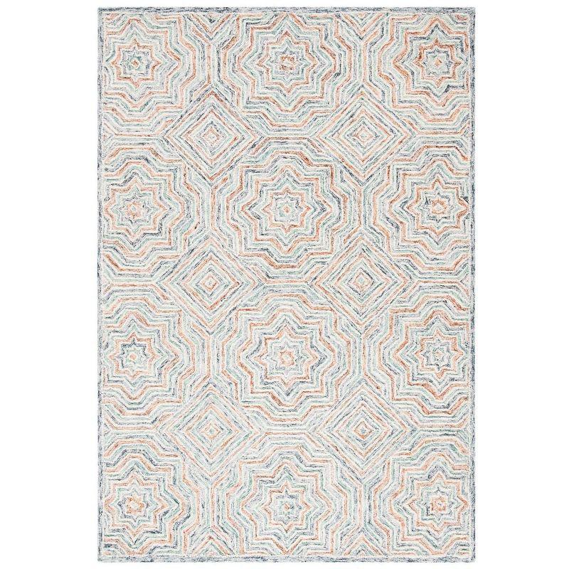 Capri CPR215 Tufted Indoor Area Rug - Blue/Rust - 6'x9' - Safavieh