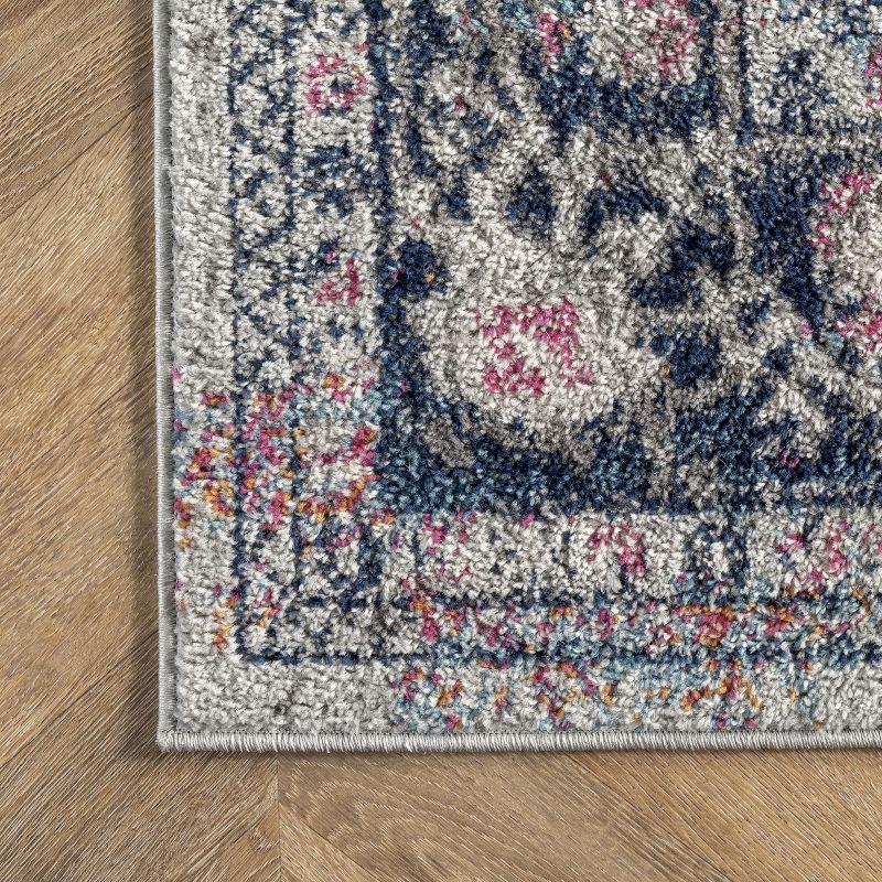 Nuloom Lilah Medallion 2x6 Runner Indoor Area Rug for Living Room Bedroom Dining Room Entryway Hallway Kitchen, Blue/Multicolor