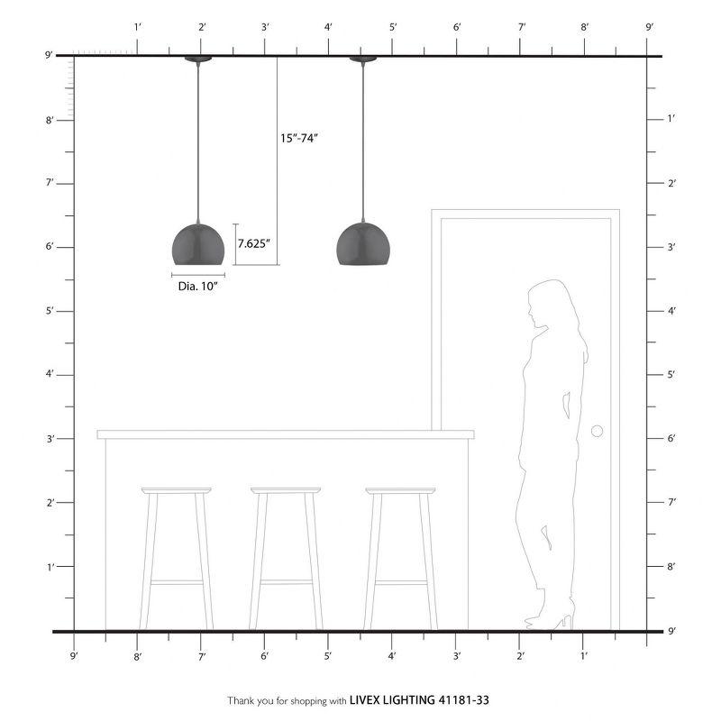 Livex Lighting Piedmont 1 - Light Pendant in  Soft Gold/Polished Brass