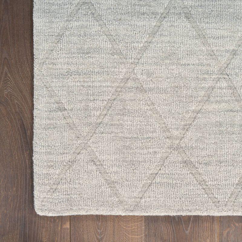 Nourison Wool Haven Grey Modern Wool Indoor Rug