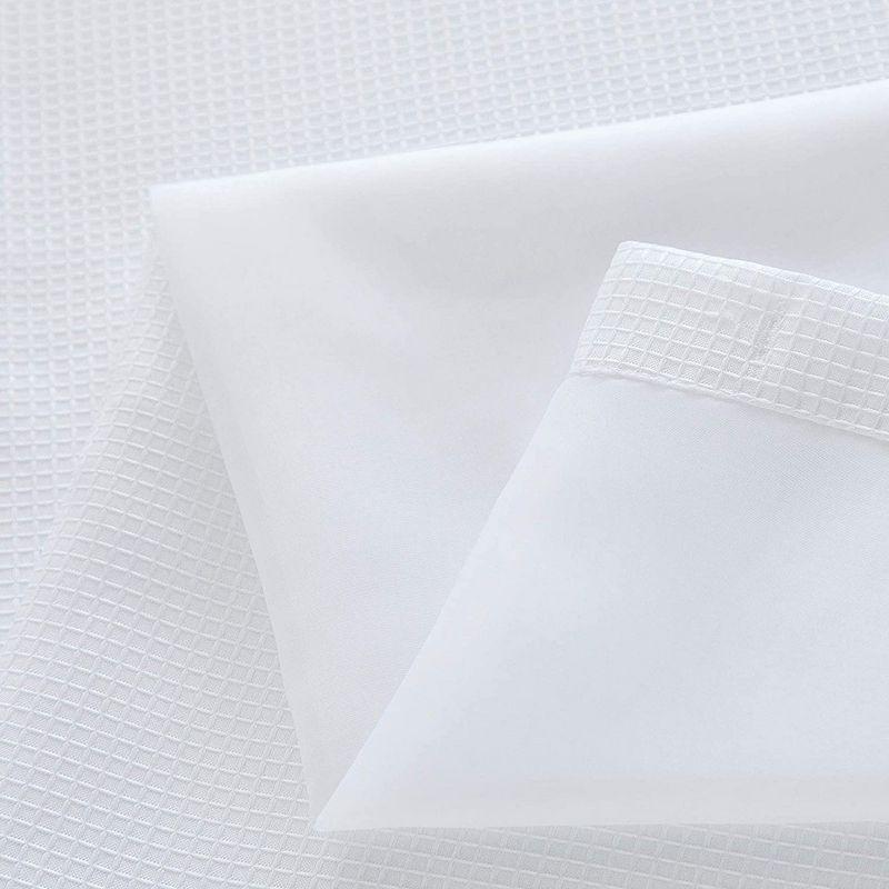 Dainty Home Complete Shower Curtain With Detachable Liner - White