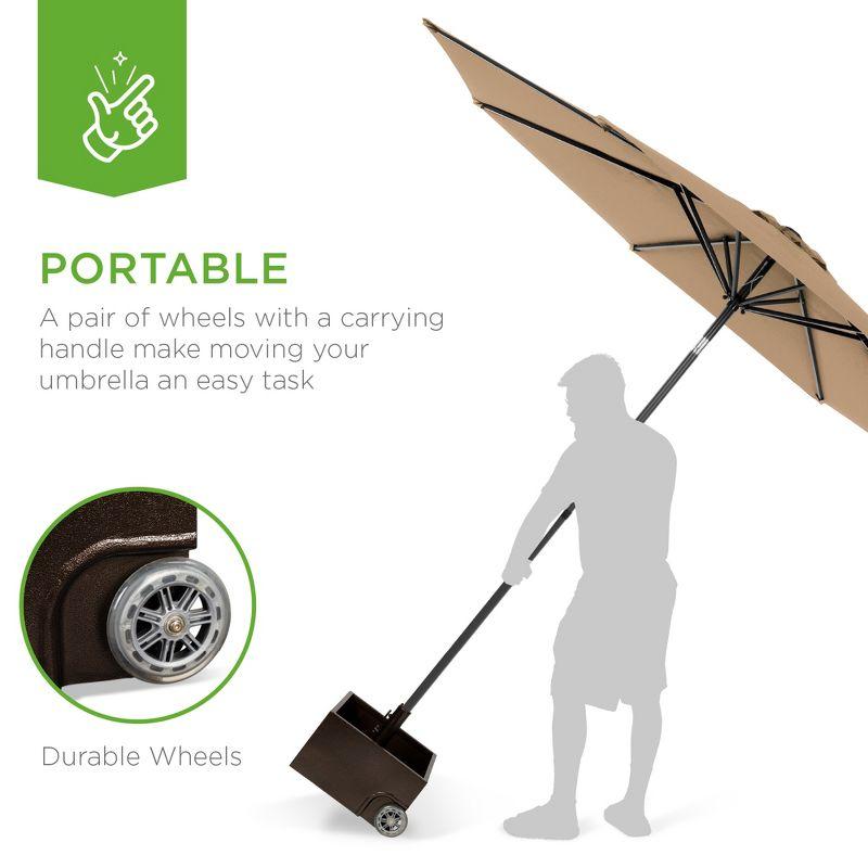 Arlmont & Co. Naiim 29 Lb. Steel Free Standing Umbrella Base with Wheels