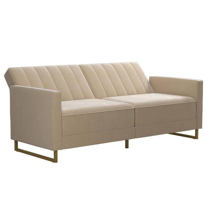 Skylar Full / Double 77'' Velvet Tufted Convertible Sofa