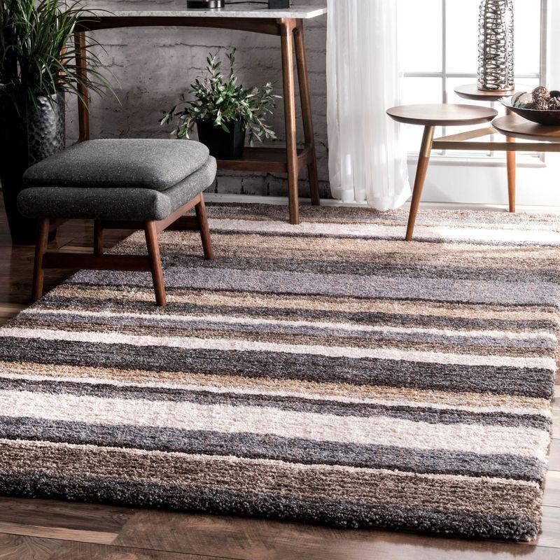 Nuloom Drey Striped Shag Indoor Area Rug