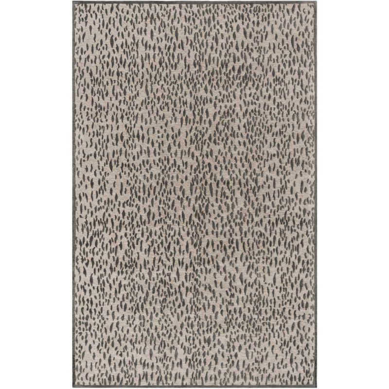 Marbella Gray Rectangular Flat Woven Wool Area Rug