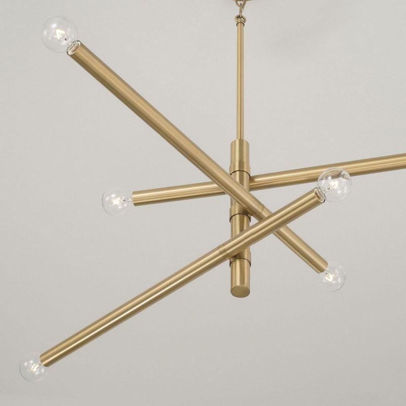 Capital Lighting Zane 6 - Light Chandelier in  Aged Brass