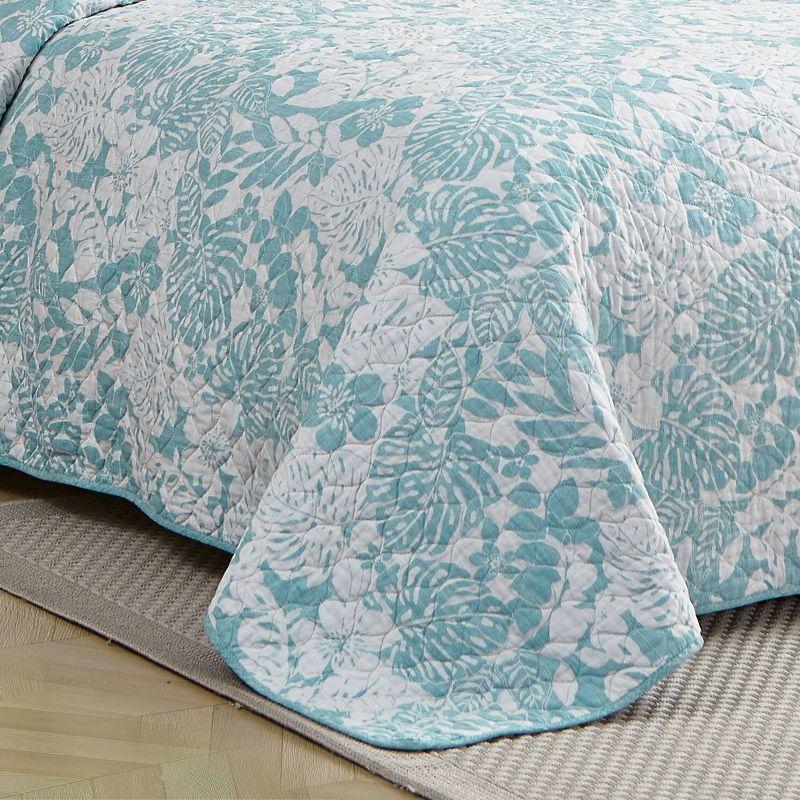 Coastal Breeze Blue Cotton Full/Queen Reversible Quilt Set