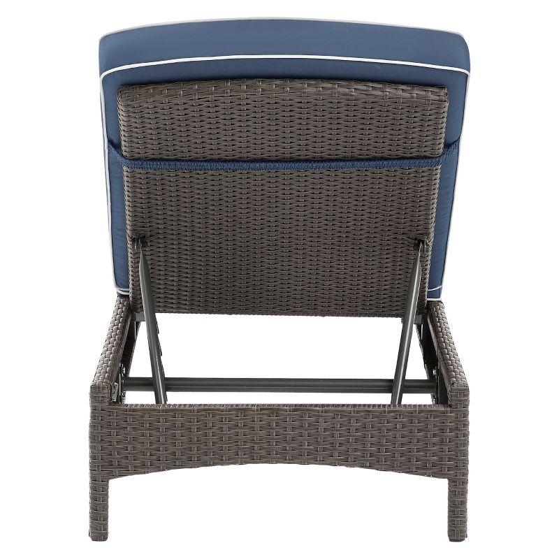 Palm Harbor Outdoor Wicker Chaise Lounge - Weathered Gray - Crosley