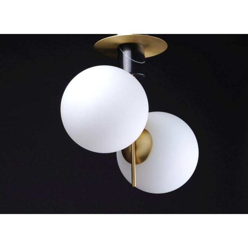 Drake 2 Light Glass Semi Flush Mount